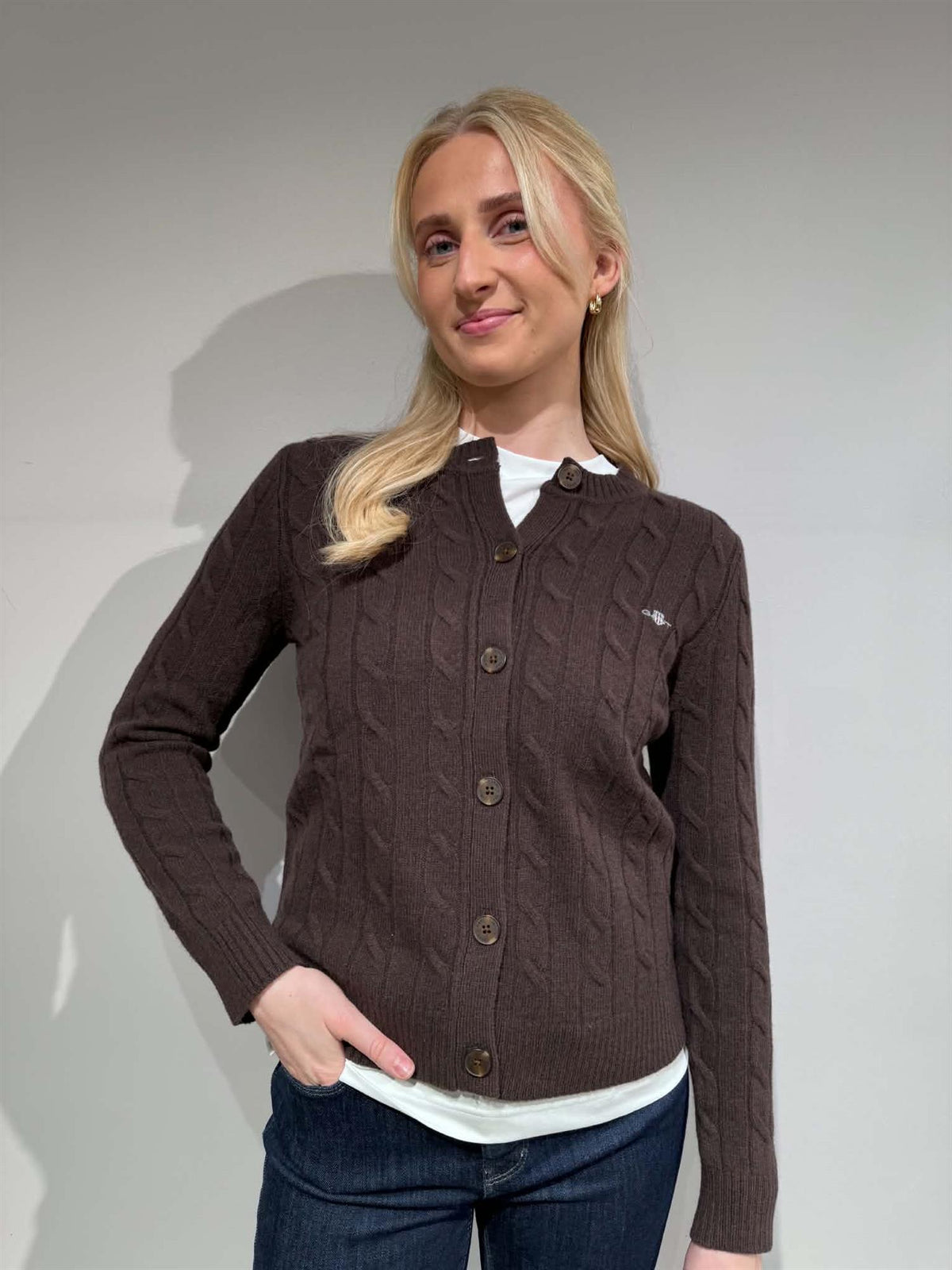 Lambswool Cable Knit Cardigan