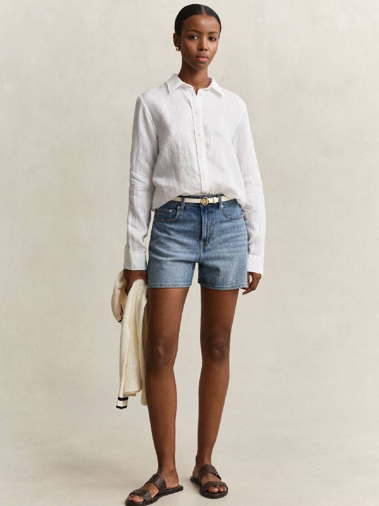 Reg Linen Ls Shirt