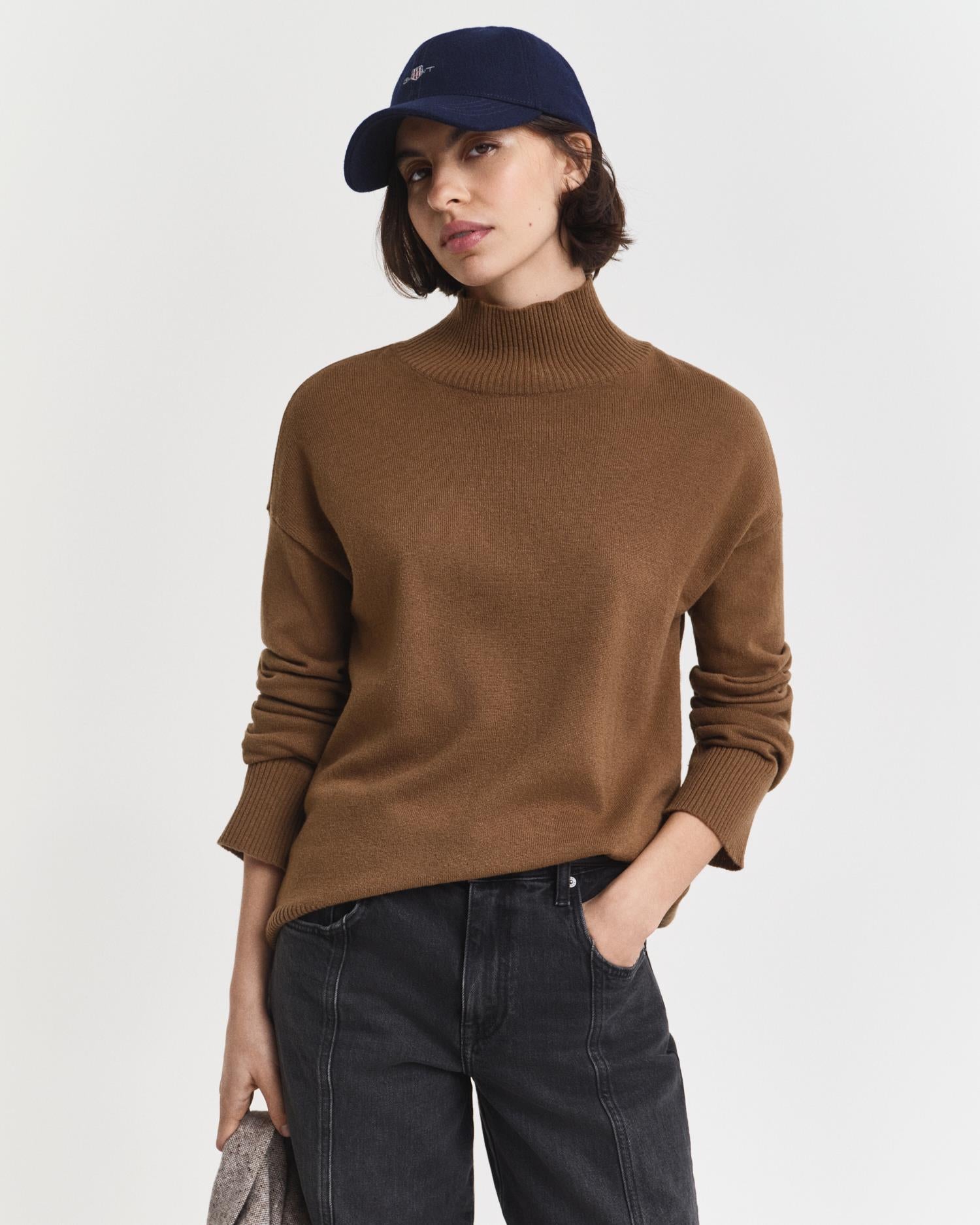 SUPERFINE LAMBSWOOL MOCK NECK