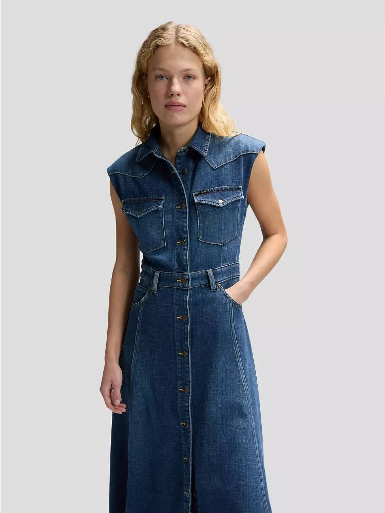 MAXI WESTERN DRESS DARK MAGIC
