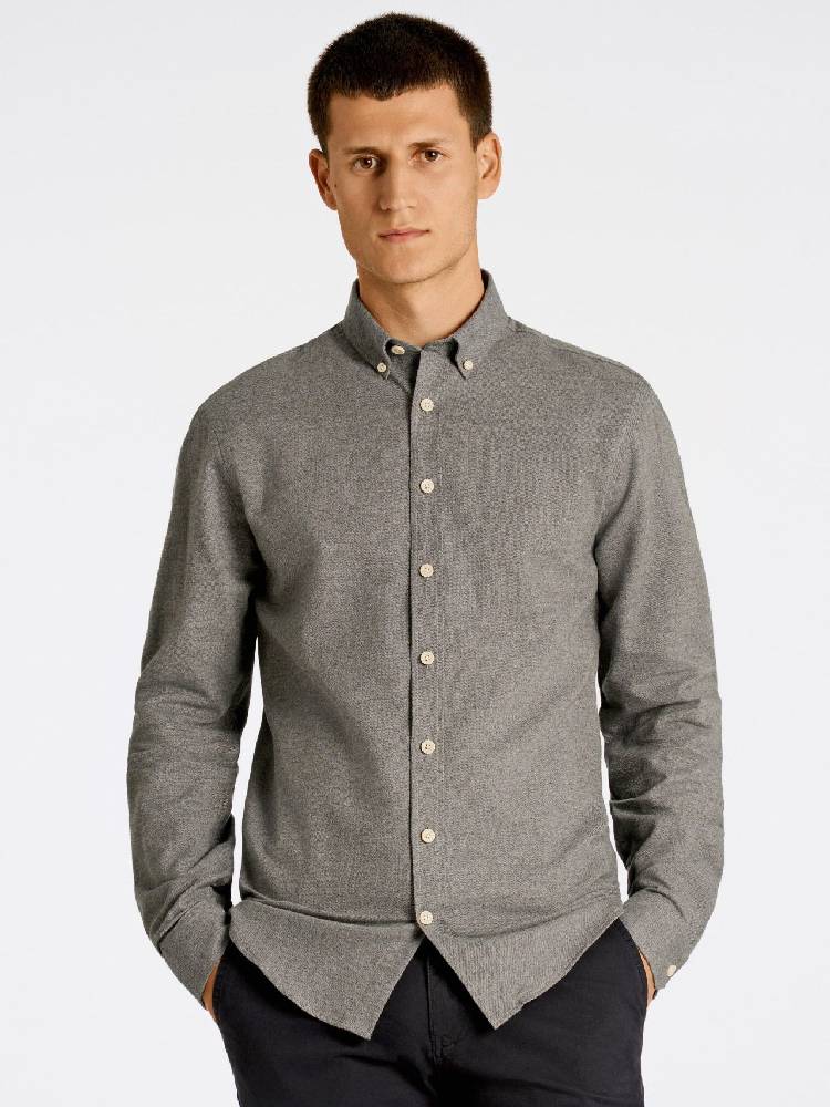 Mélange brushed shirt L/S