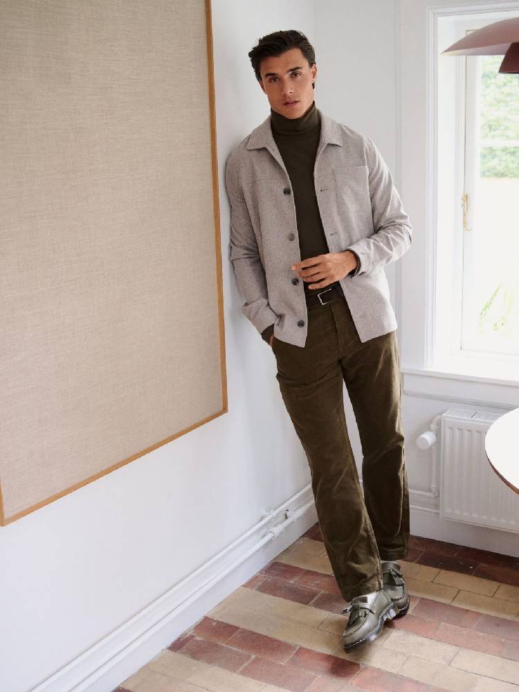 Cropped length overshirtjacket