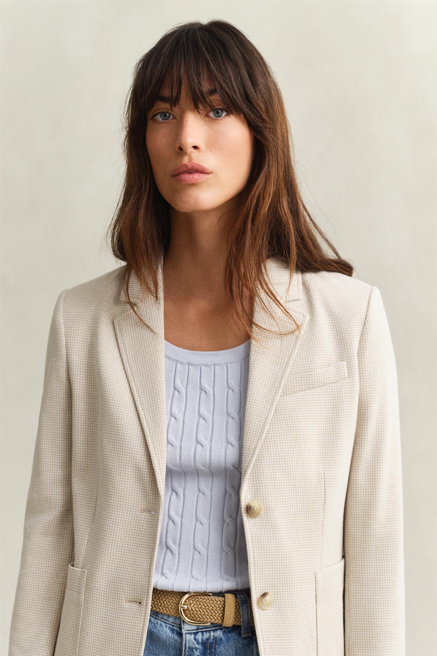 Slim Fit Piqué Blazer