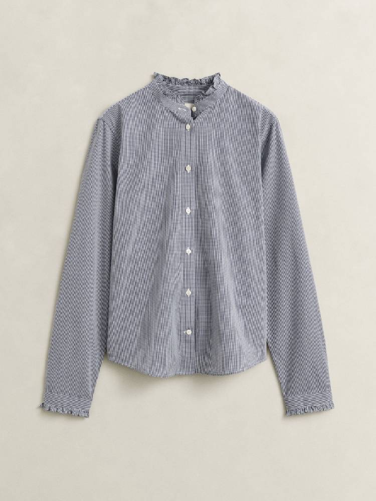 Reg Classic Poplin Frill Blouse