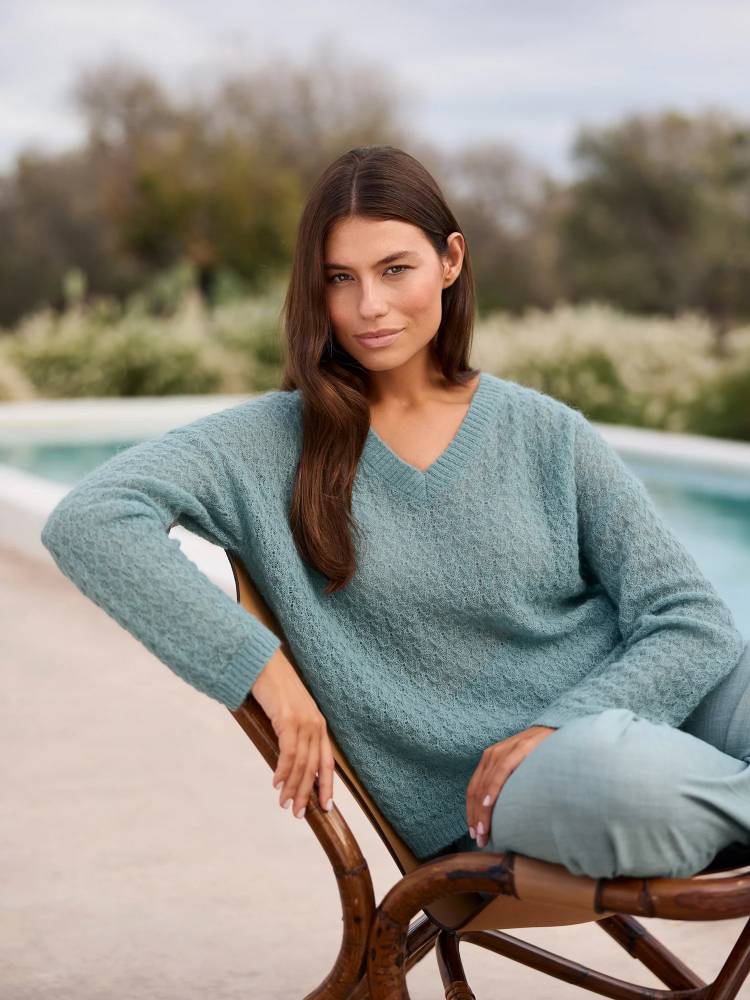 Shimmery V-Neck Sweater