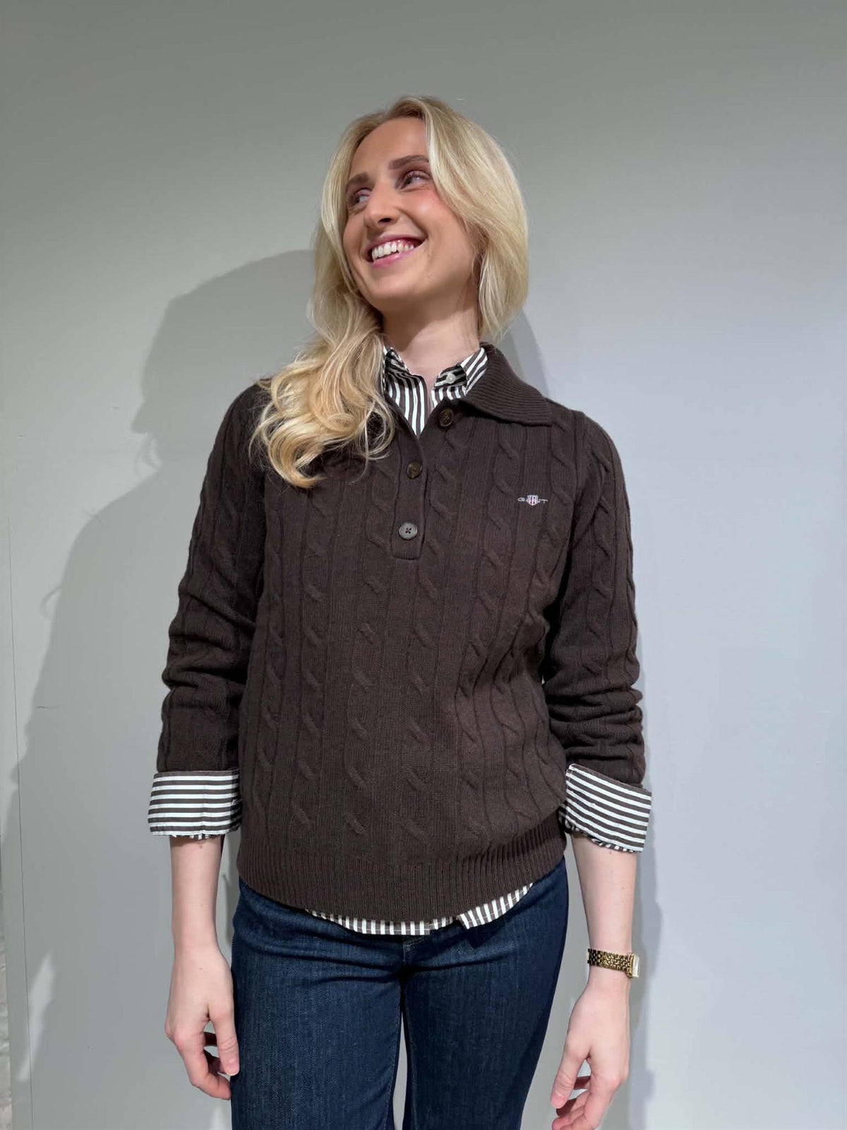 Lambswool Cable Knit Rugger