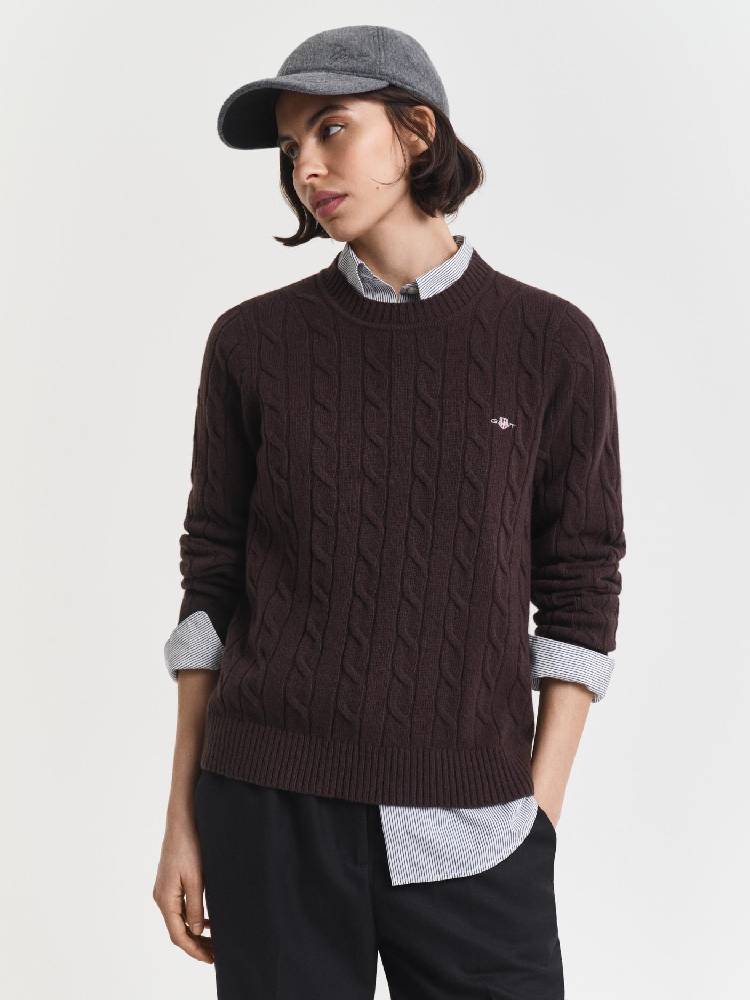 LAMBSWOOL CABLE C-NECK