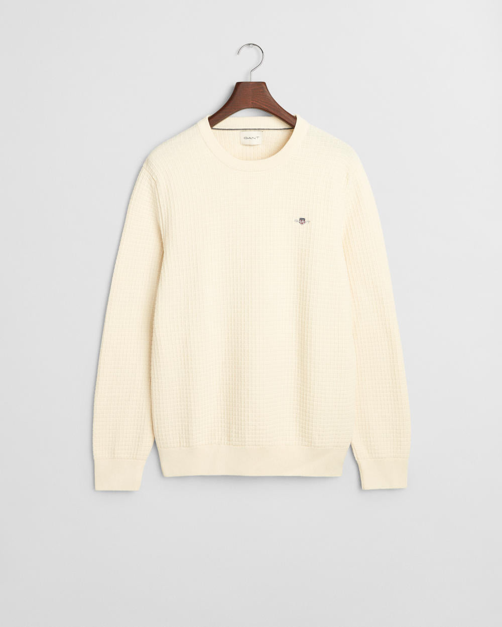 COTTON TEXTURED C-NECK