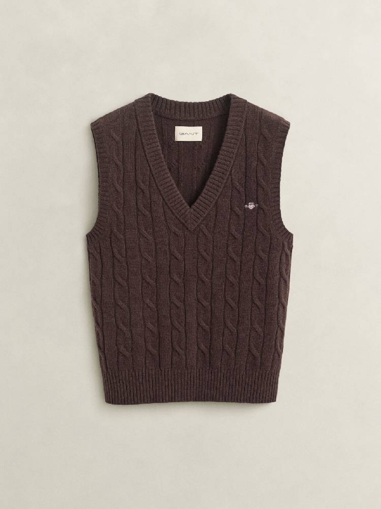 Lambswool Cable Knit Vest