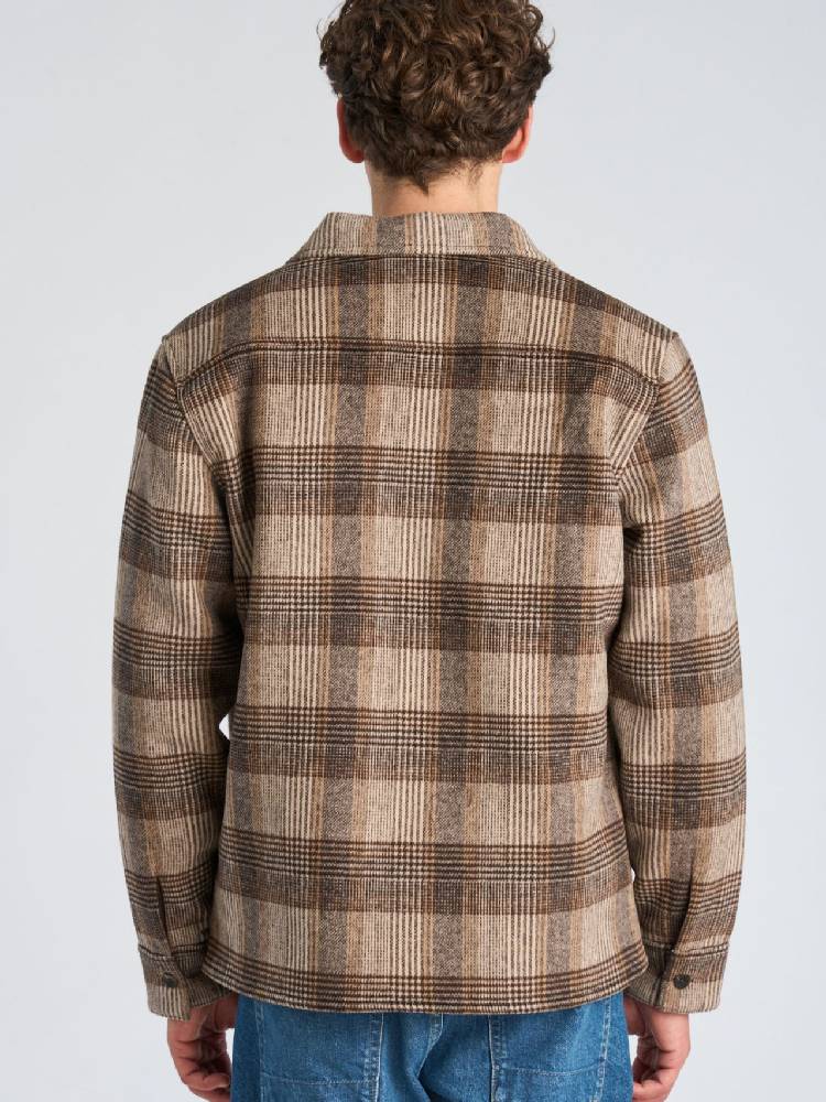 Brushed check overshirt