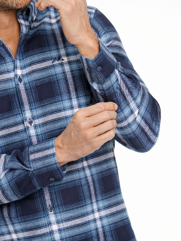 Brushed checked shirt L/S