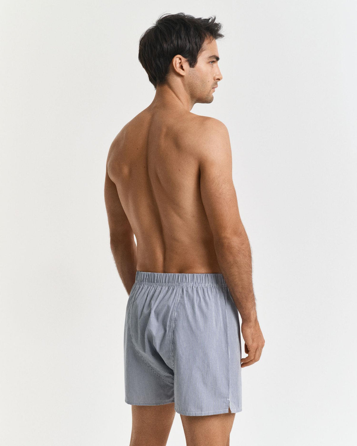 Stripe And Solid Boxer Shorts 2-P