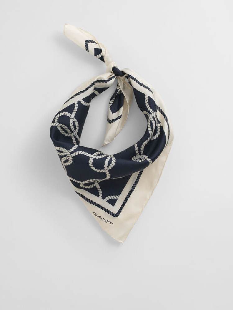 ROPE PRINT SILK SCARF
