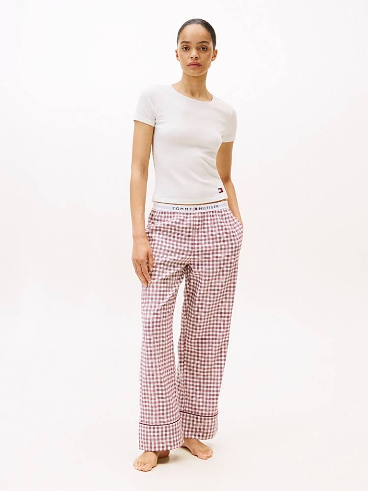 PLAID PRT FLANNEL PANTS