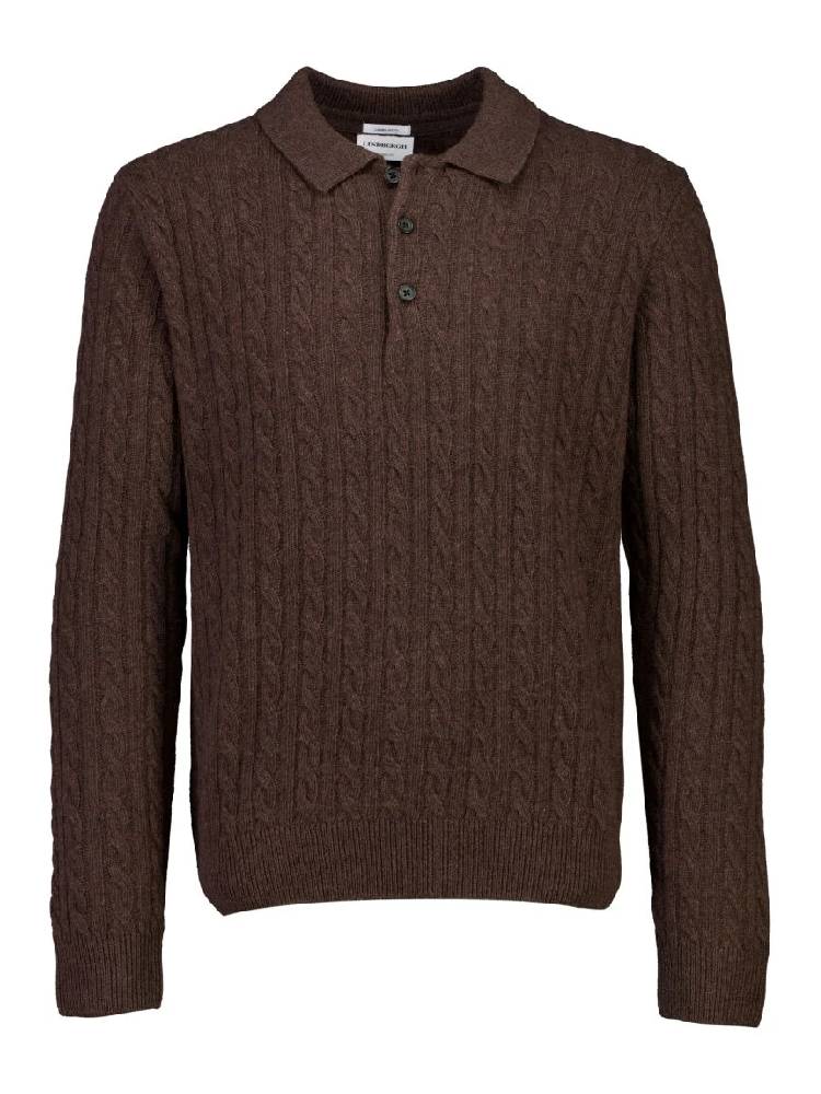 Lambswool L/S button polo