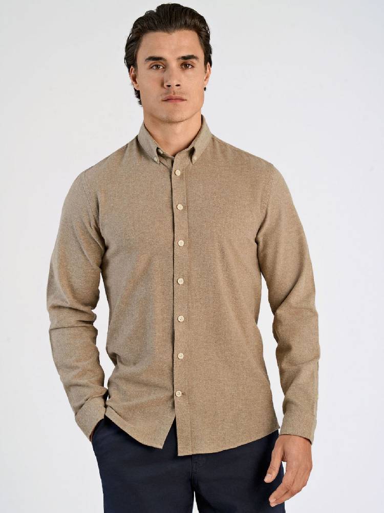 Mélange brushed shirt L/S