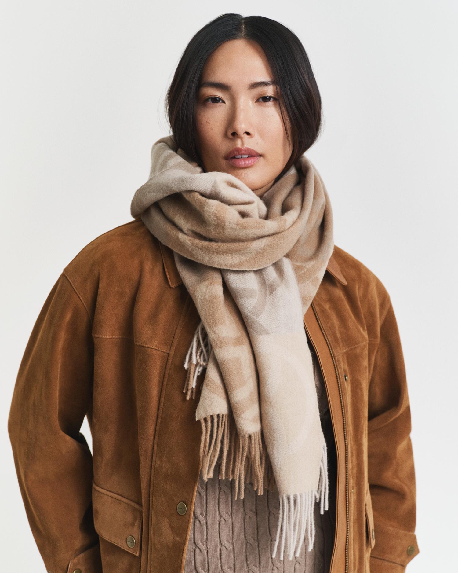 MONOGRAM WOOL SCARF