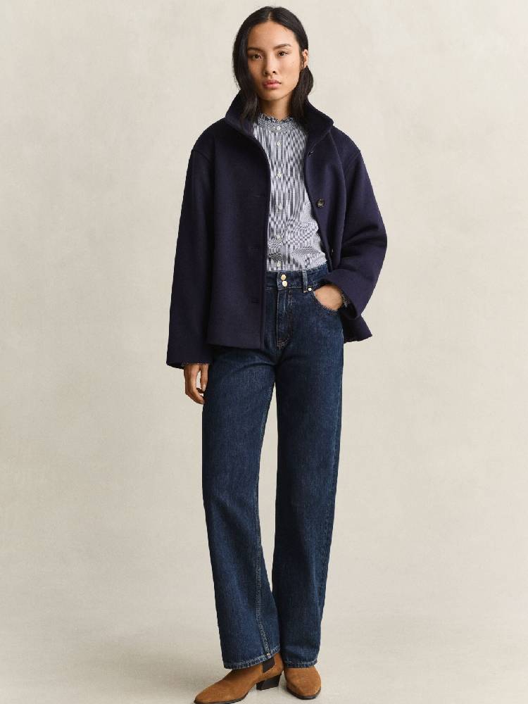 Reg Classic Poplin Frill Blouse