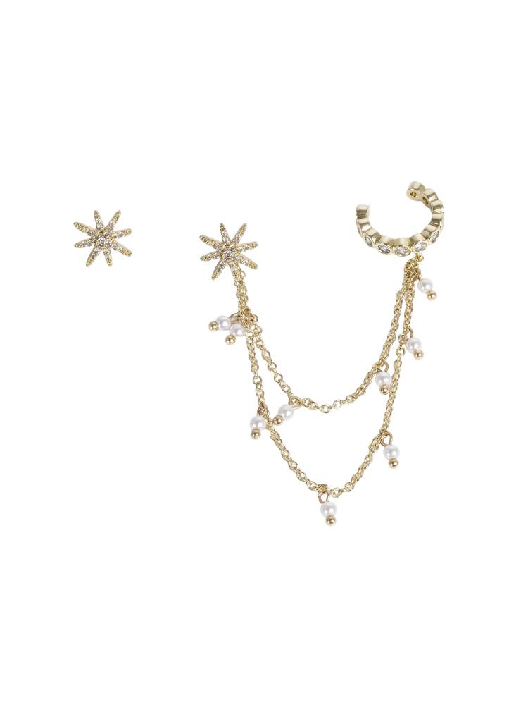 Øredobbsett med cuff, Shooting Star