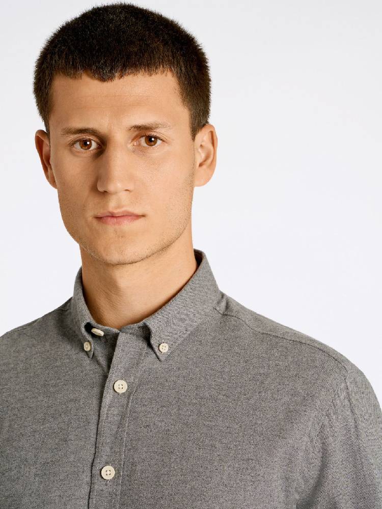 Mélange brushed shirt L/S