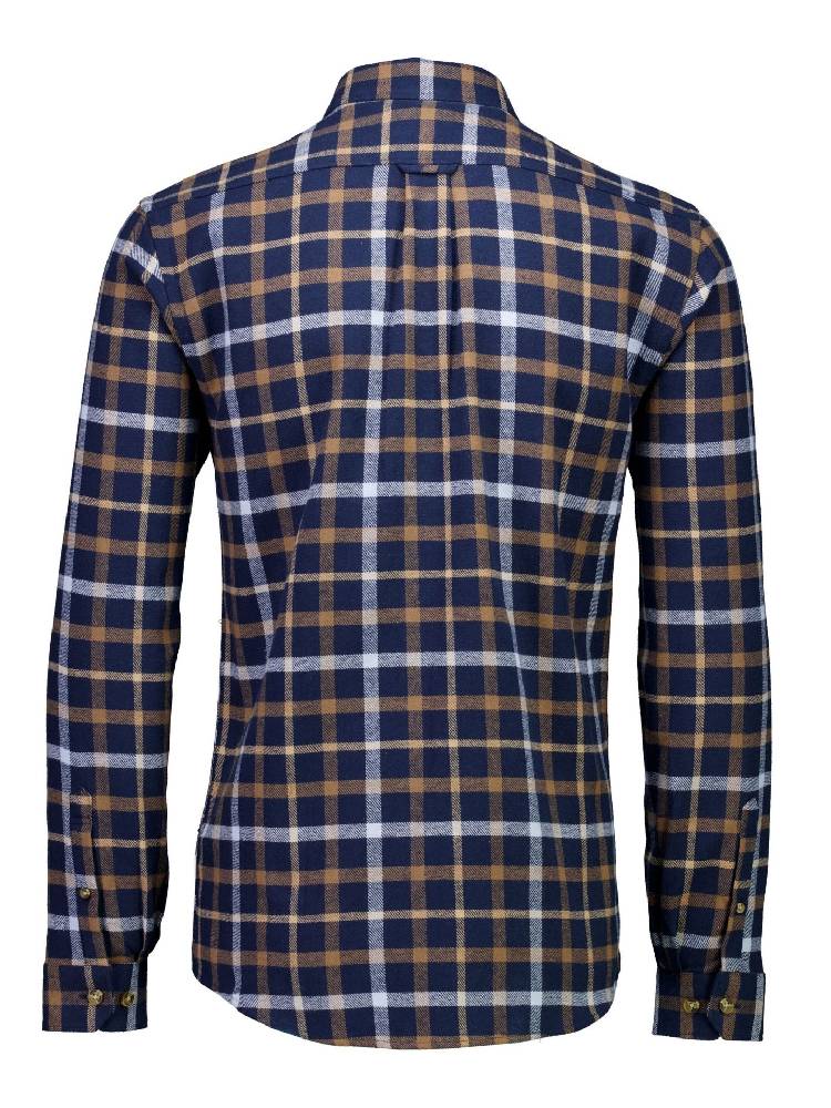 Heavy checked twill shirt L/S