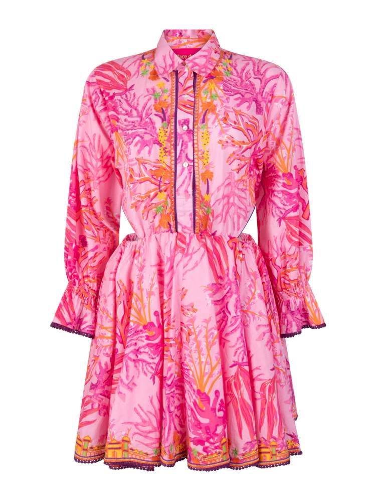 Rosa Orange Coral Dress, Cut Out