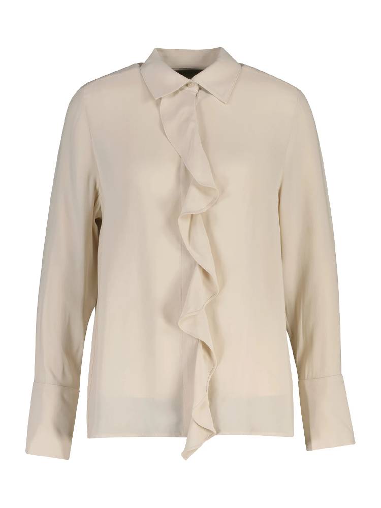 REG CREPE VISCOSE RUFFLE BLOUSE