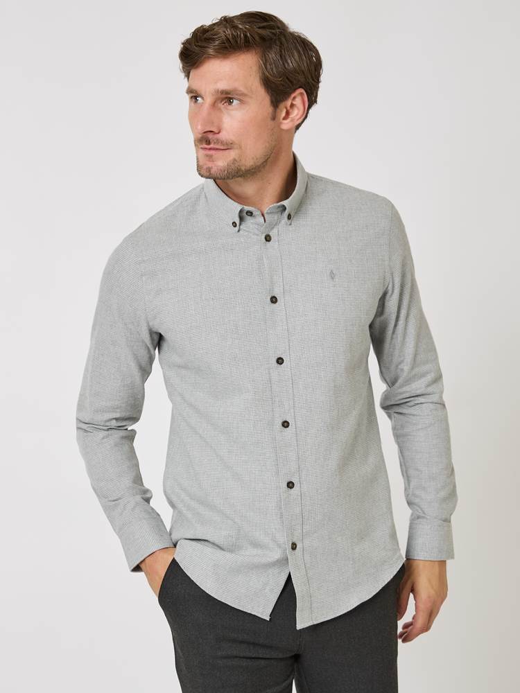 Flanell houndstooth skjorte