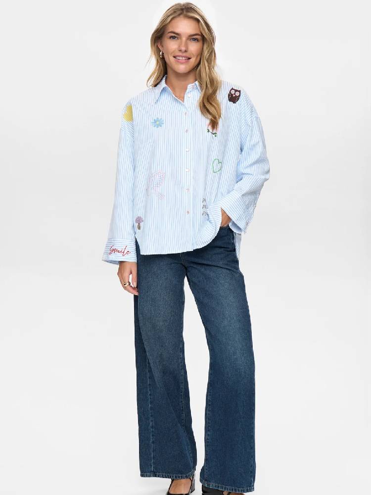 NUASHLEY EMBROIDERY LS SHIRT