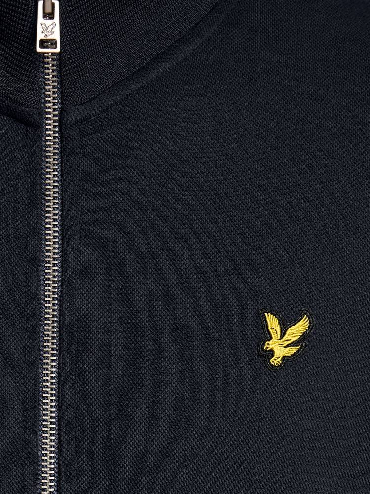 Pique Zip Through Sweatshirt