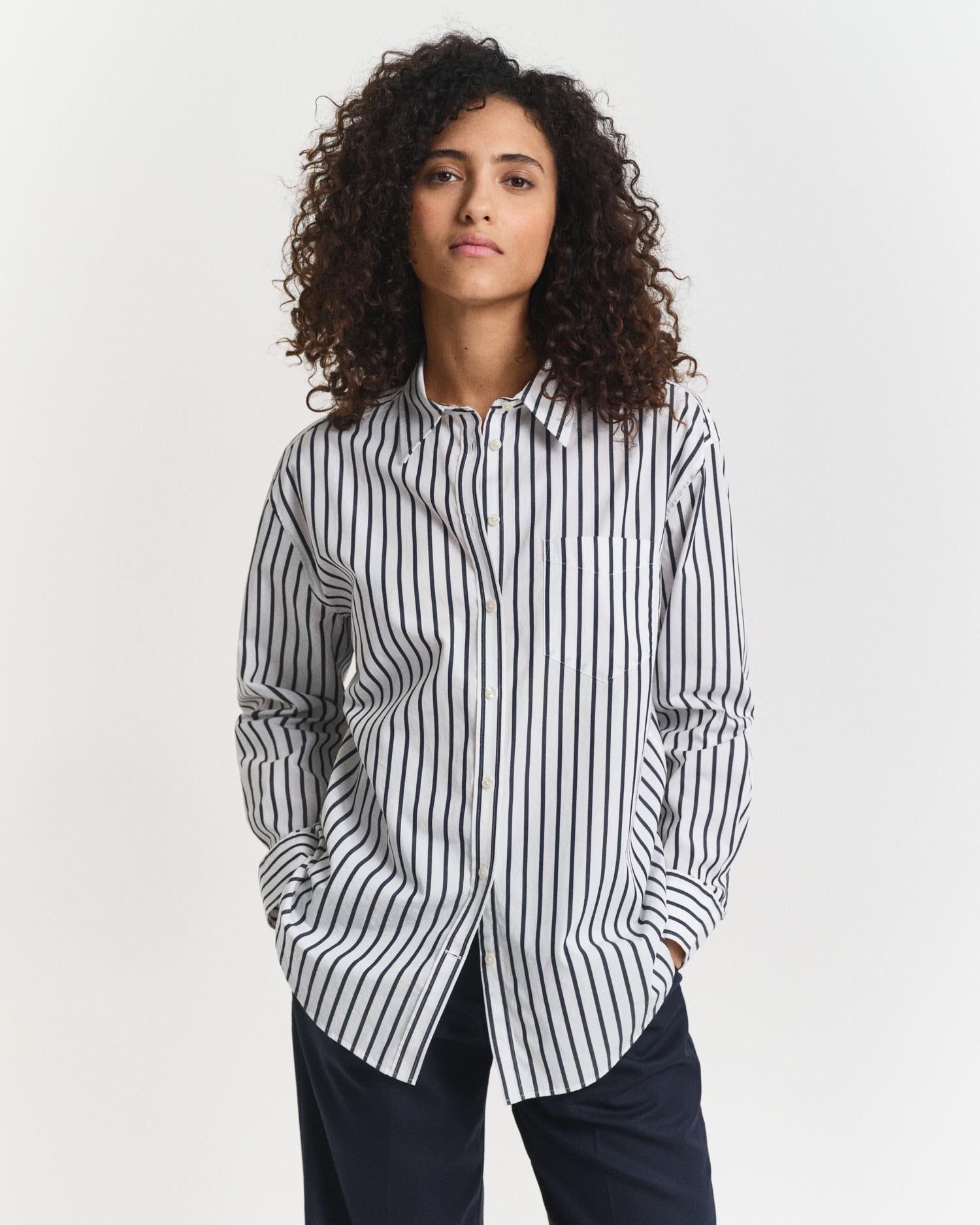 REL CLASSIC POPLIN STRIPED SHIRT