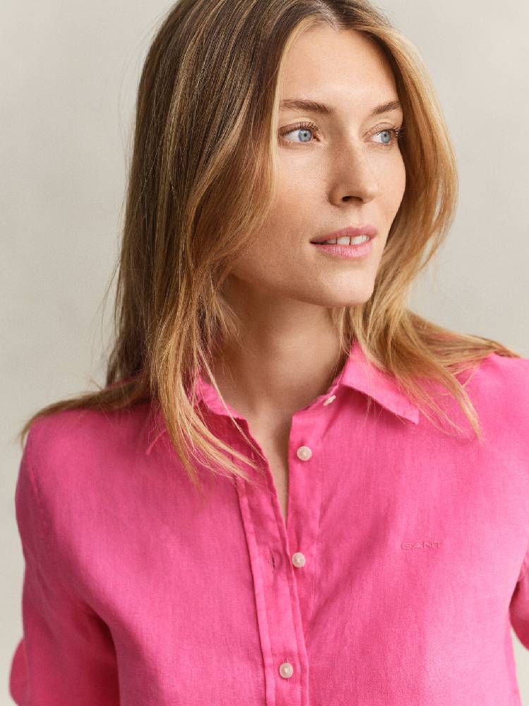 Reg Linen Ls Shirt