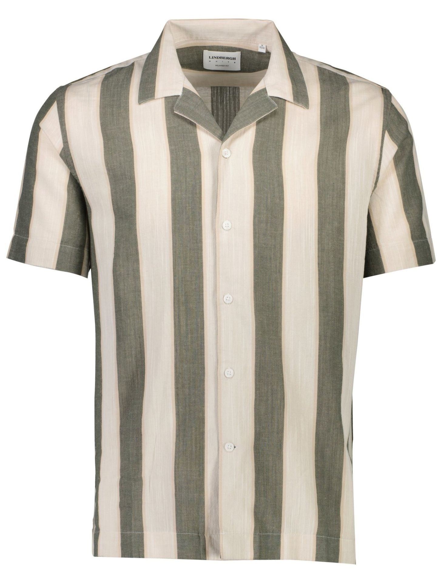 Striped linen/cotton shirt S/S