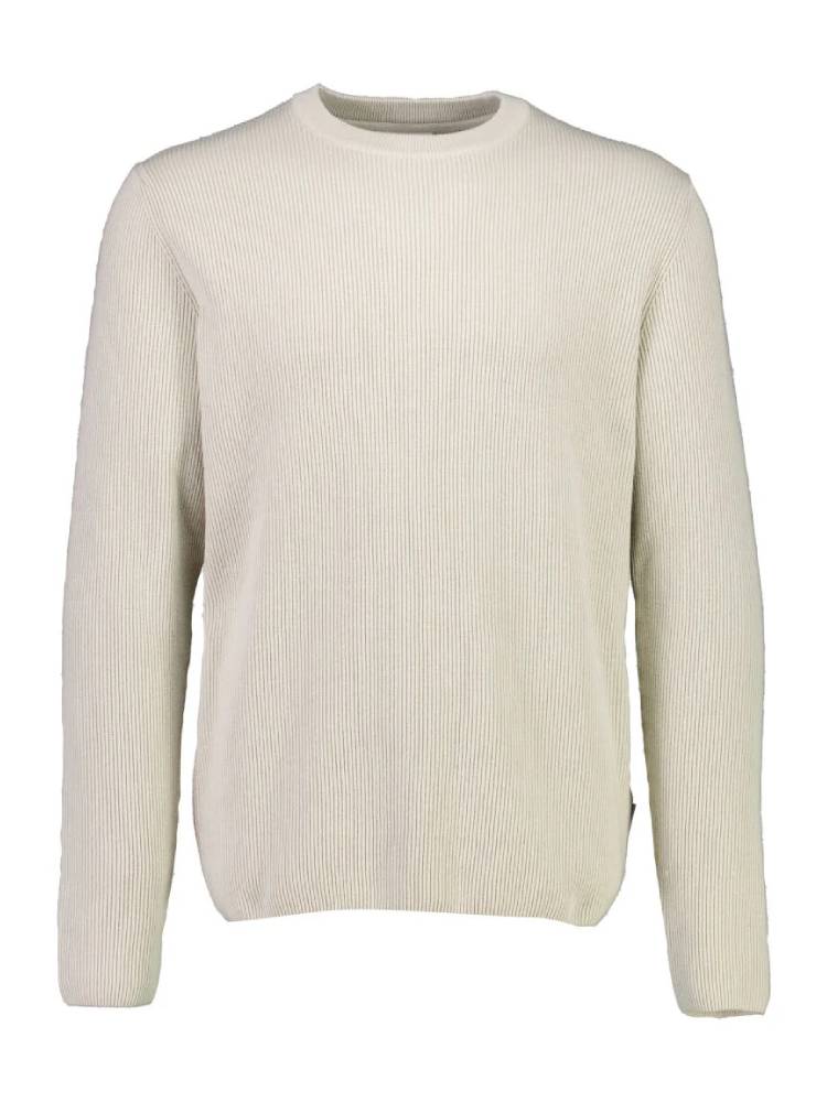 Rib knitted o-neck knit