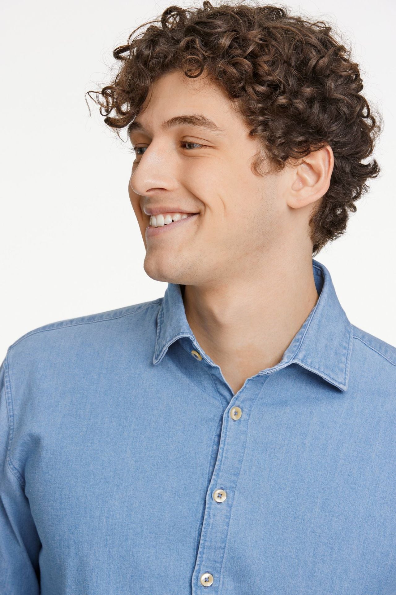 Soft indigo stretch shirt L/S