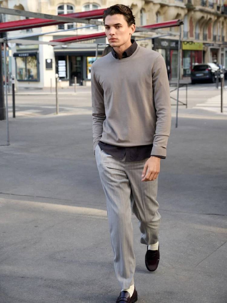 Soft Viscose Blend O-Neck Knit