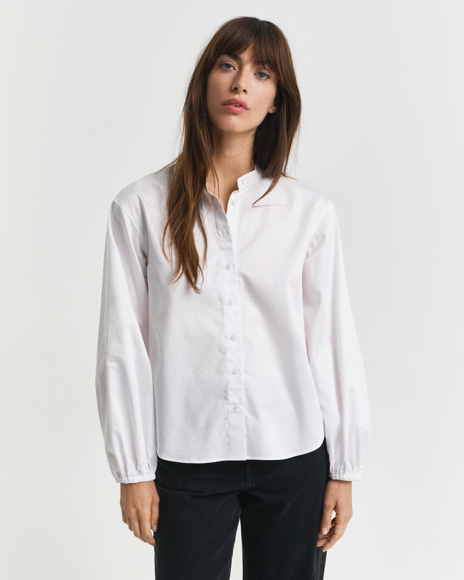 REG COTTON SATIN BLOUSE