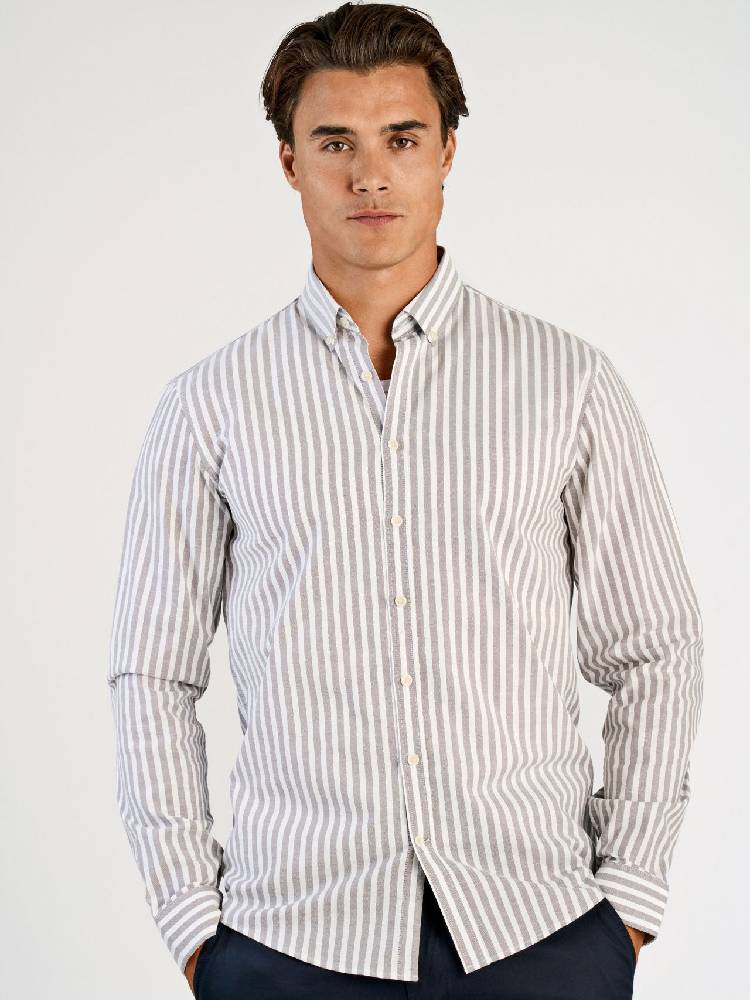 Striped superflex oxford L/S