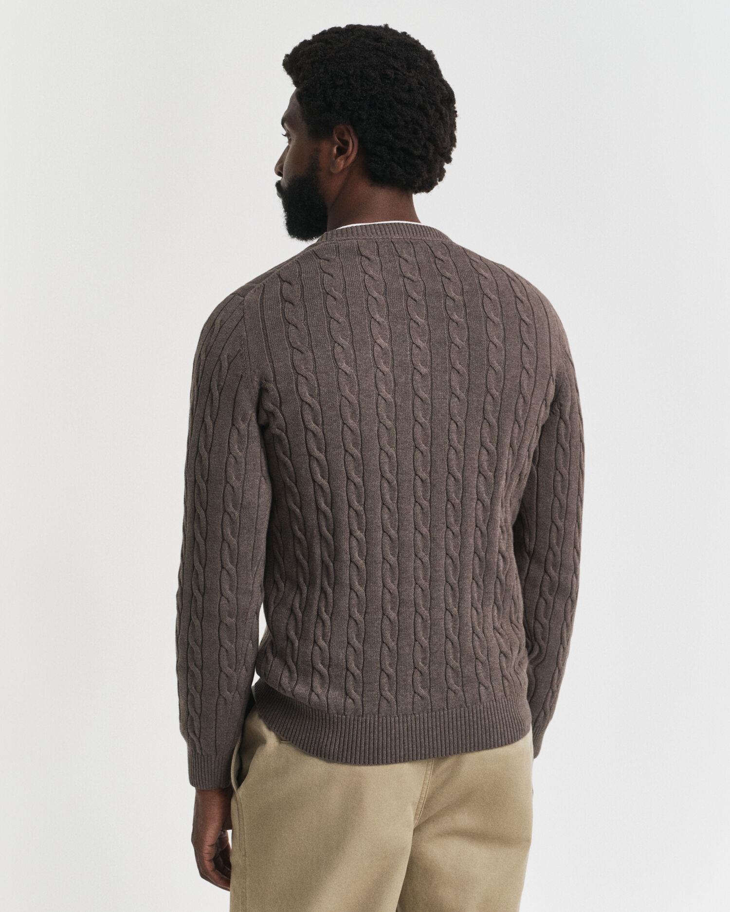COTTON CABLE C-NECK