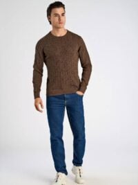 O-neck cable knit