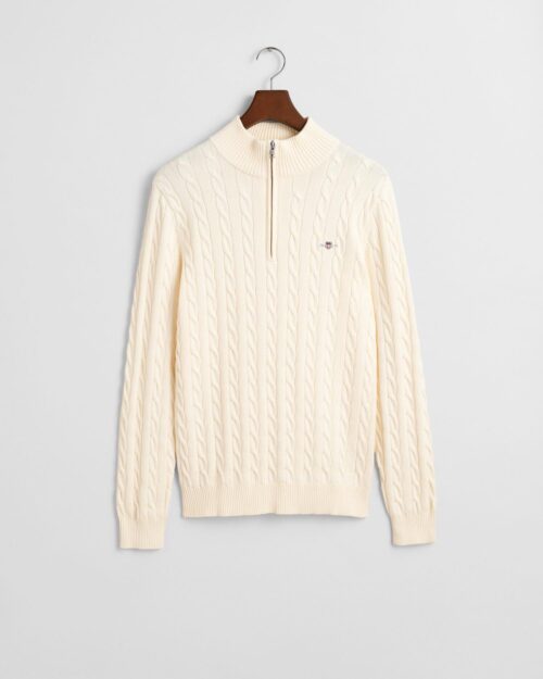 Cotton Cable Half Zip