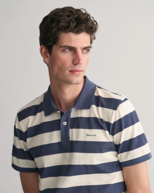 HEAVY WASHED STRIPED POLO