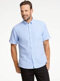 Cotton/linen shirt S/S