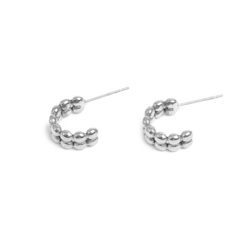 Earr, 12mm double ball creol steel