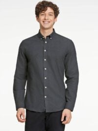 Mélange brushed shirt L/S