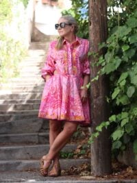 Rosa Orange Coral Dress, Cut Out