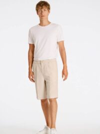 Linen blend elasticated shorts