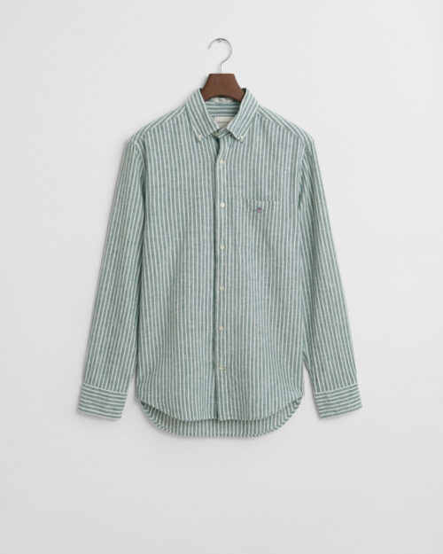 REG COTTON LINEN STRIPE SHIRT