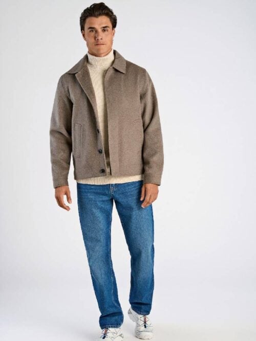 Twill fabric shacket jacket