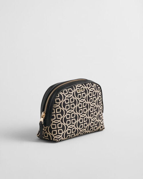 G PATTERN FABRIC MAKE UP BAG